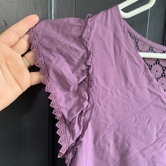 Altar'd State Women's Tennessee Waltz Dress Small Fit Flare Purple Embroidered - Picture 2 of 10